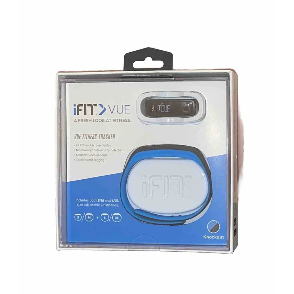 iFIT VUE Bluetooth Black Blue‎ Adjustable Wristband Fitness Calorie Tracker new